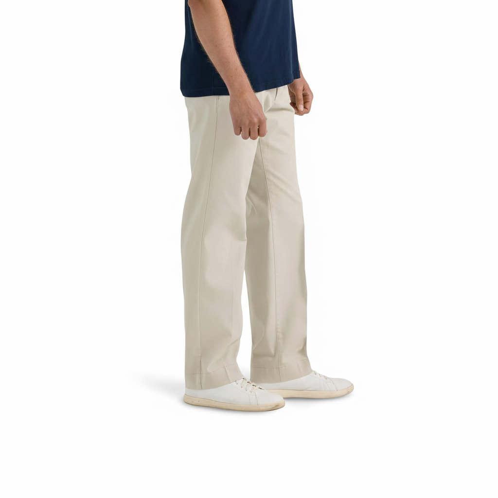 Flat Front Regular Straight Pants
