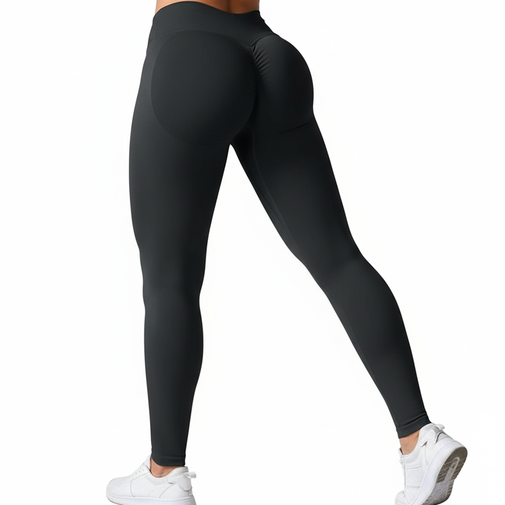 Seamless High Stretch Ruched Sports Shaping Leggings