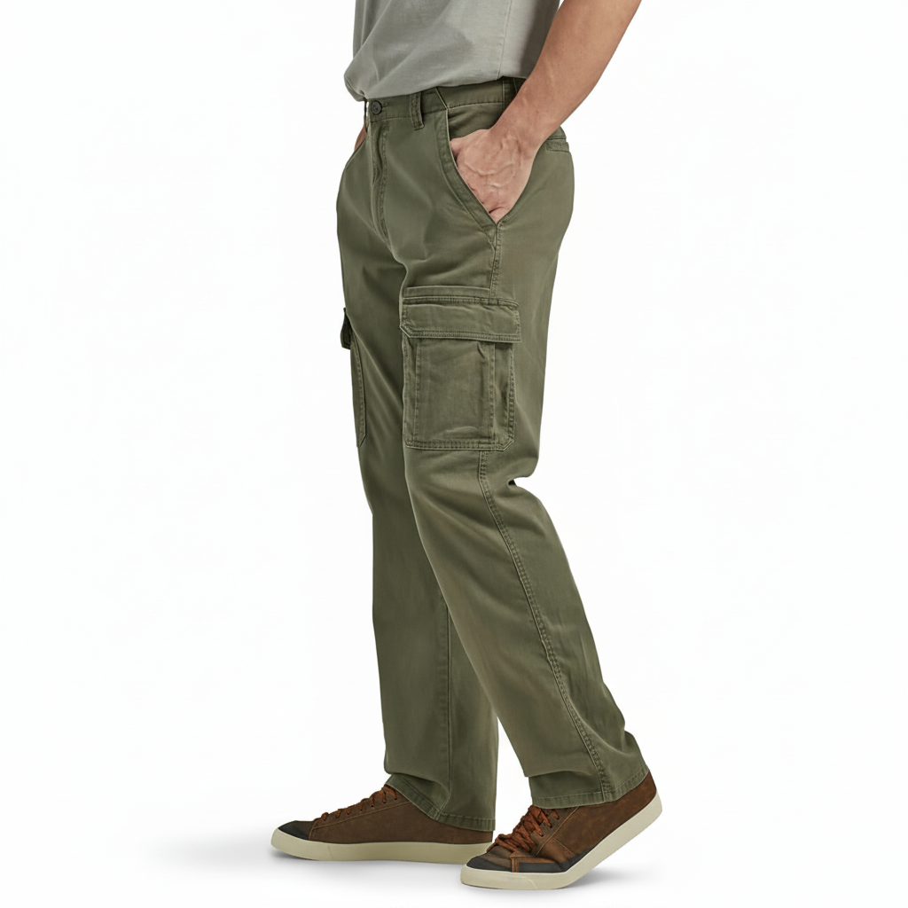 Mens Relaxed Fit Stretch Cargo Pant
