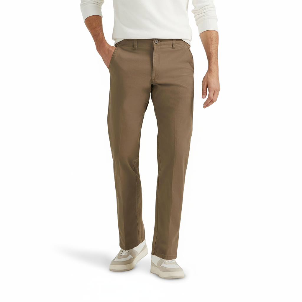 Flat Front Regular Straight Pants