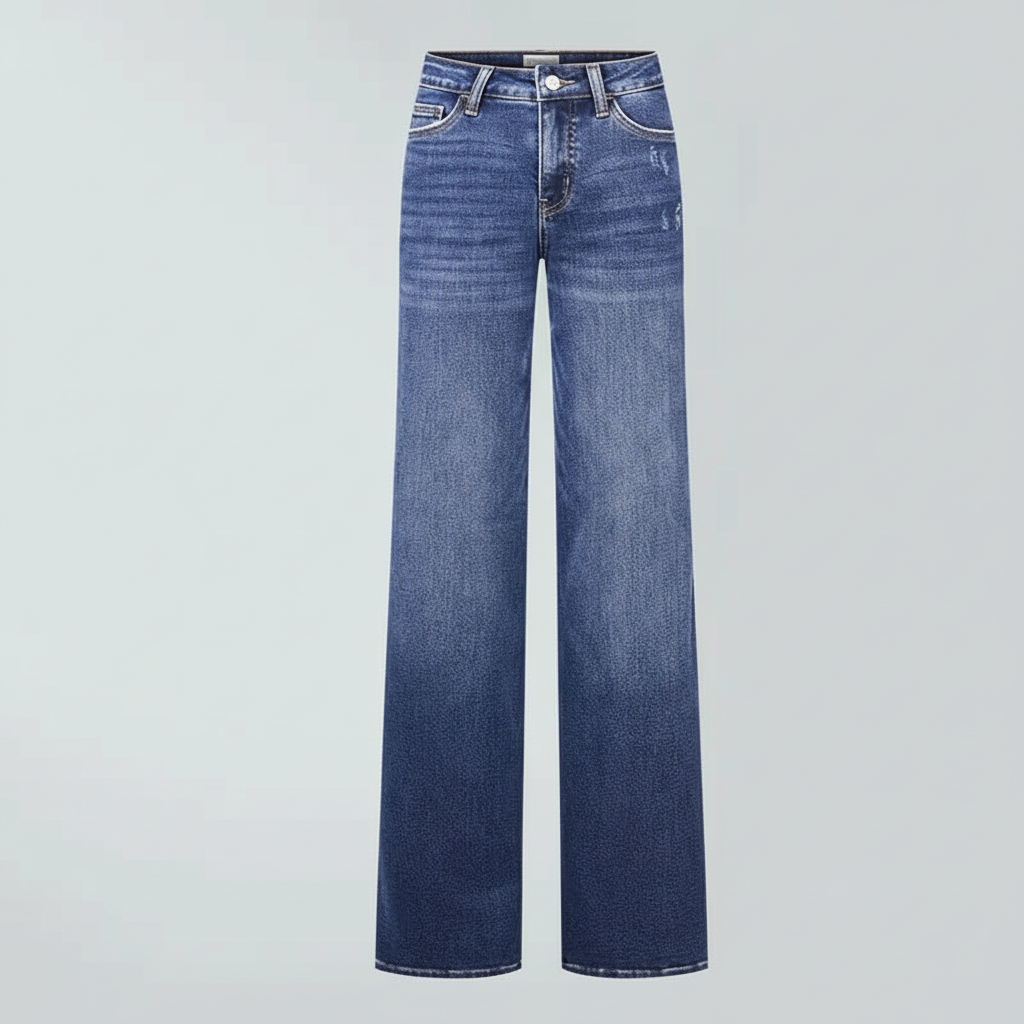 Wide Bottom Stretchy Denim Jeans