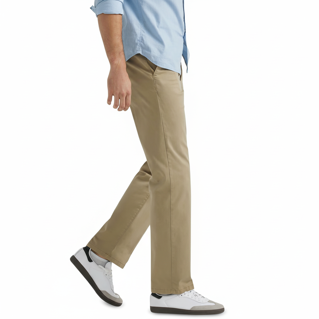 Flat Front Regular Straight Pants