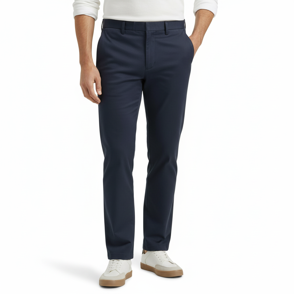 Flat Front Regular Straight Pants