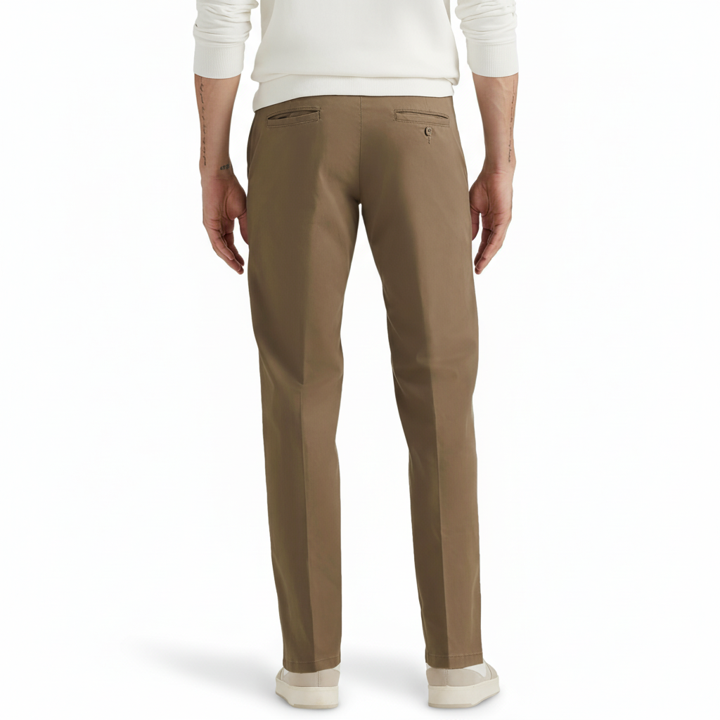 Flat Front Regular Straight Pants