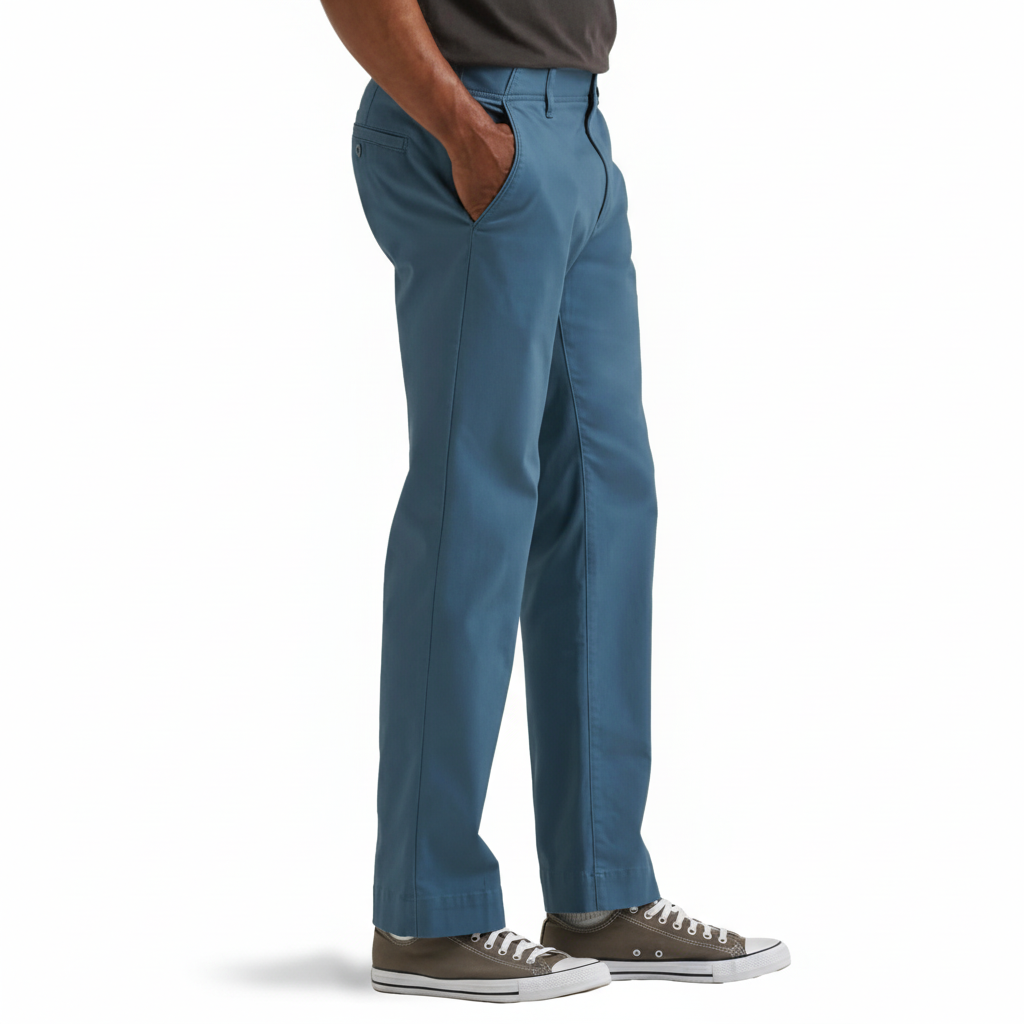 Flat Front Regular Straight Pants