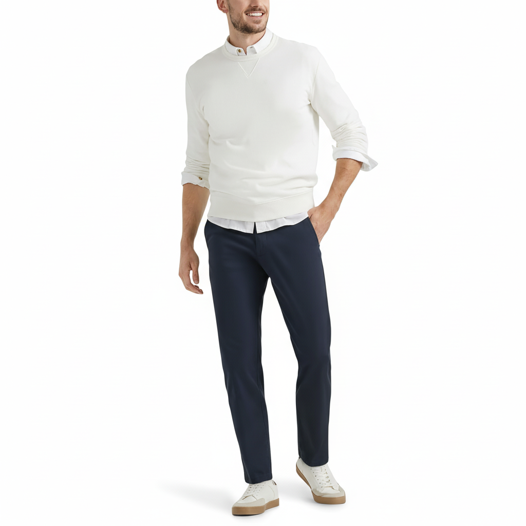 Flat Front Regular Straight Pants