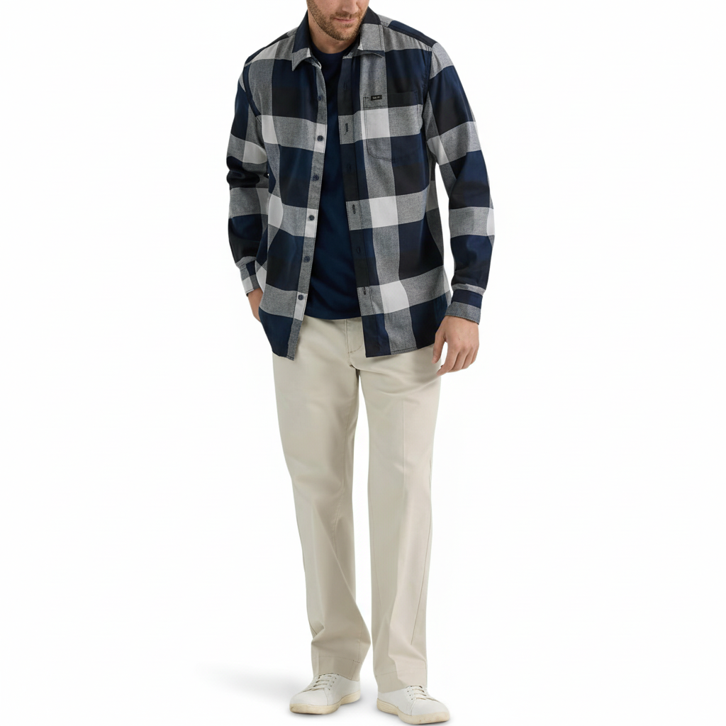 Flat Front Regular Straight Pants