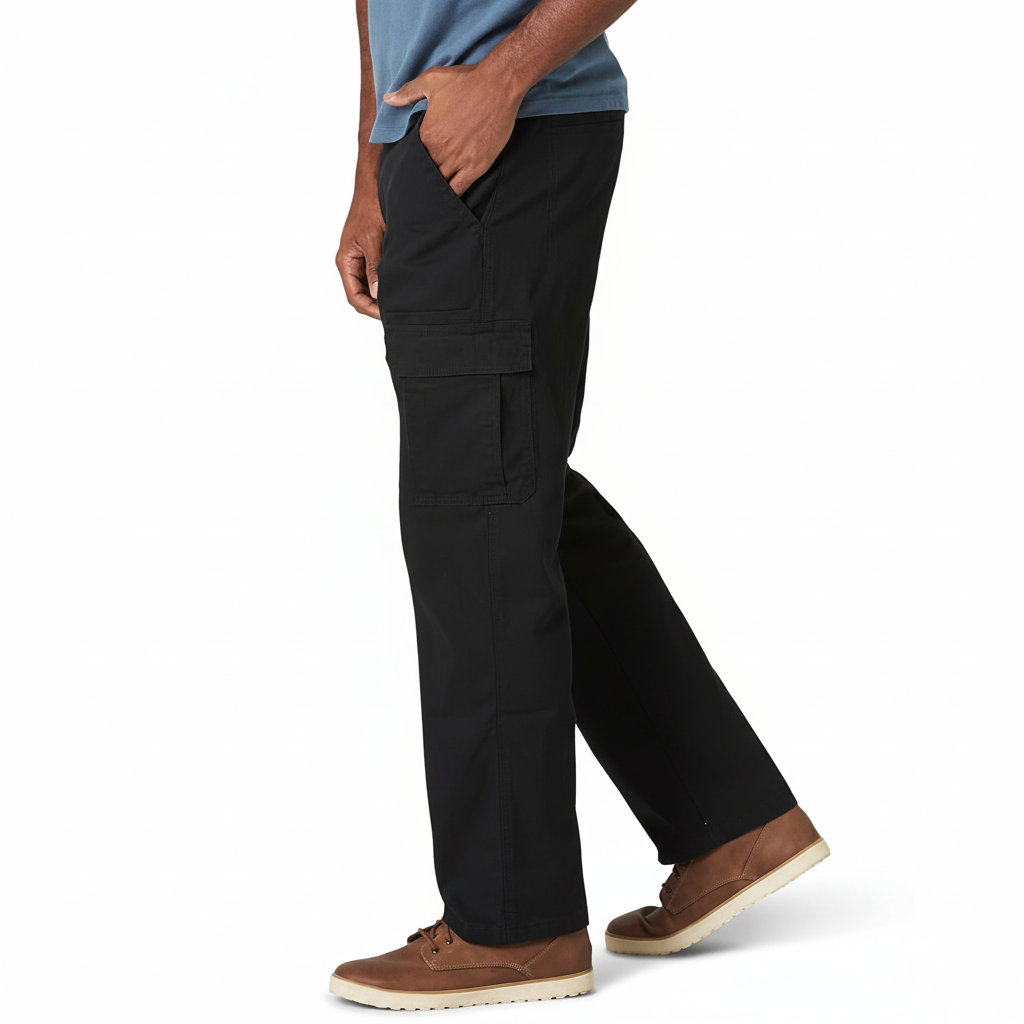 Mens Relaxed Fit Stretch Cargo Pant