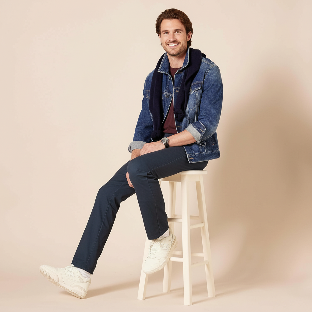Slim Fit Flat Front Chino Pants