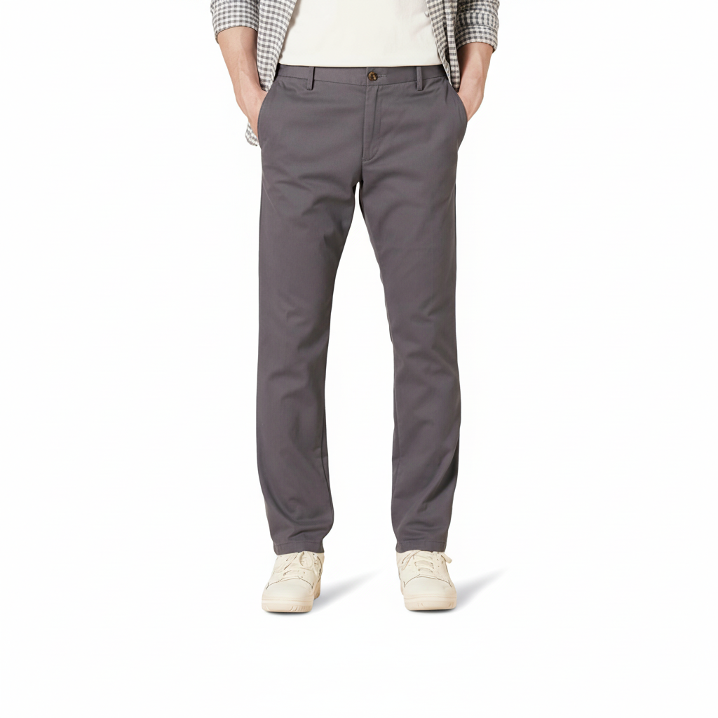 Slim Fit Flat Front Chino Pants