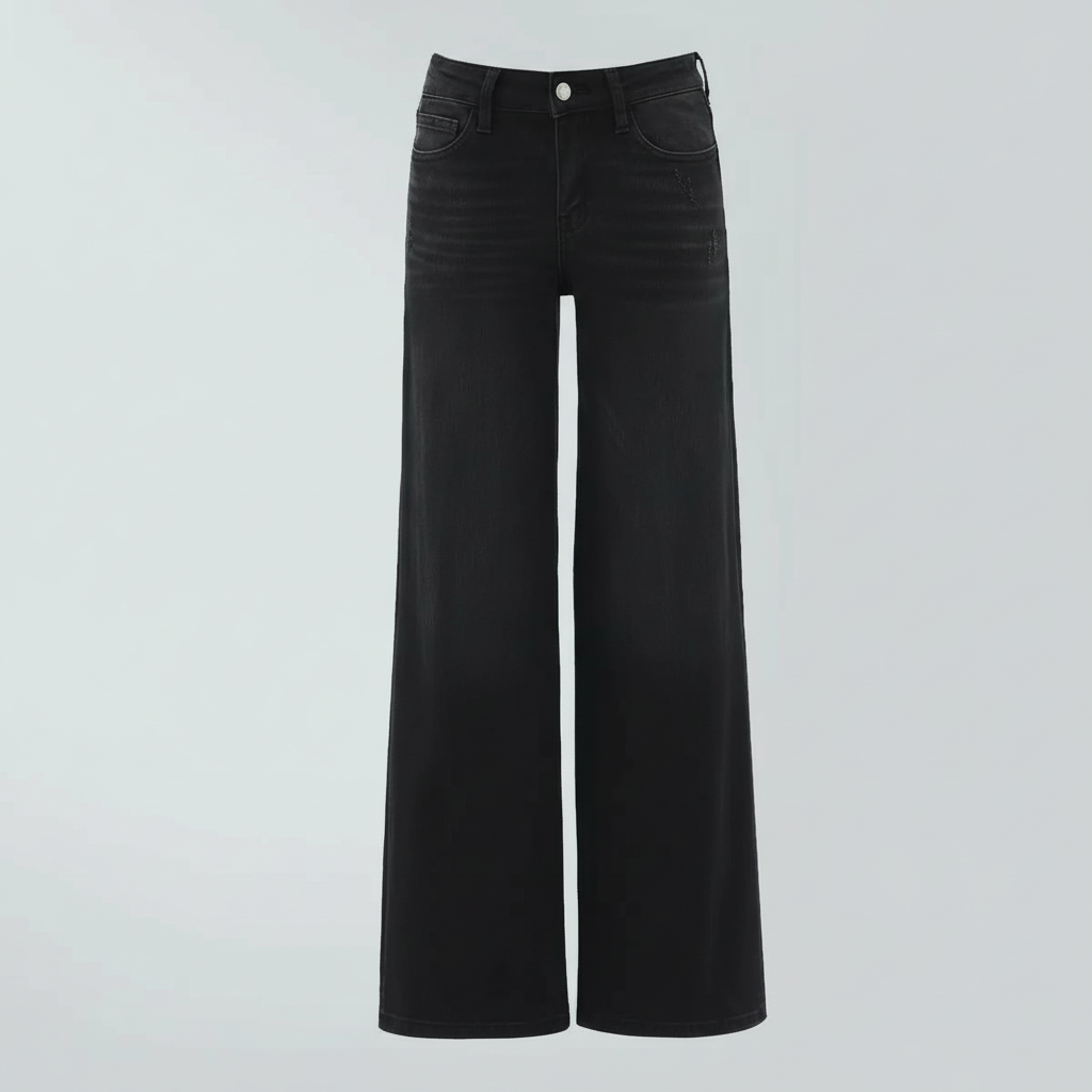 Wide Bottom Stretchy Denim Jeans