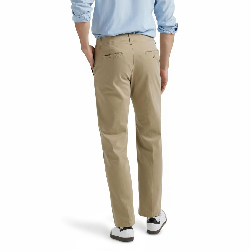 Flat Front Regular Straight Pants