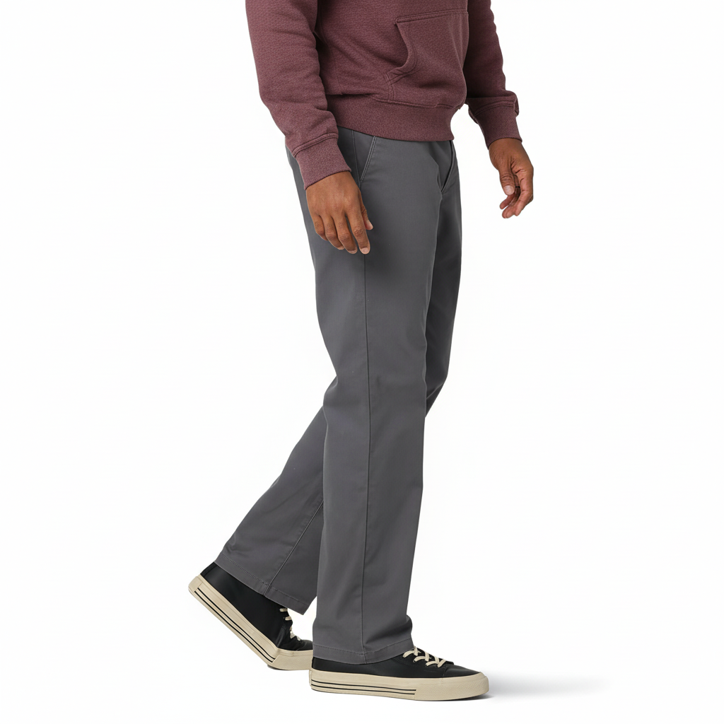 Flat Front Regular Straight Pants