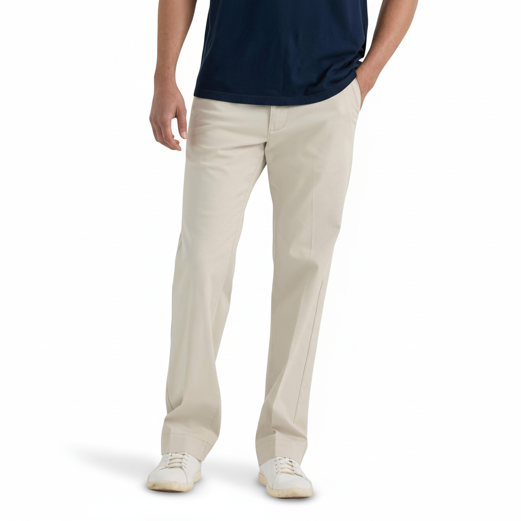 Flat Front Regular Straight Pants
