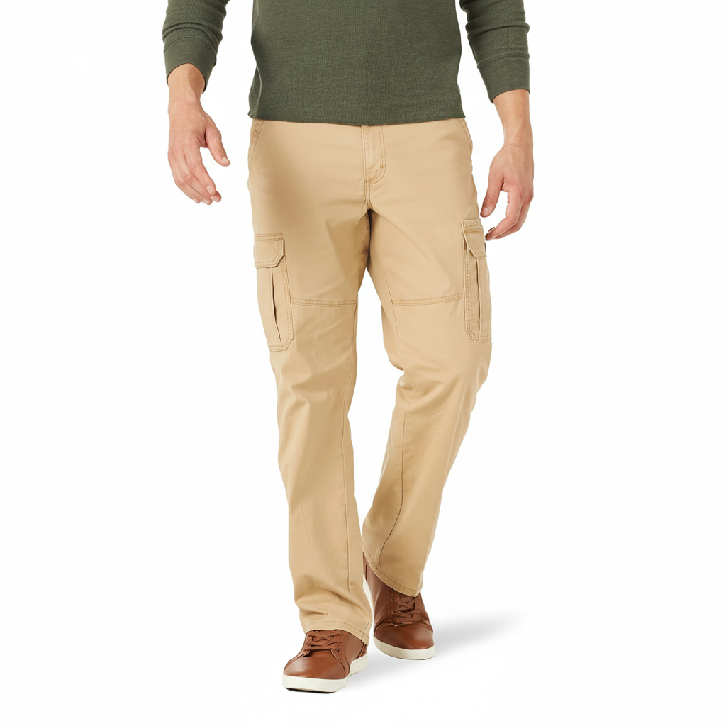 Mens Relaxed Fit Stretch Cargo Pant