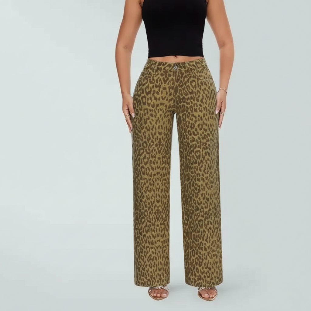 Wide Bottom Stretchy Denim Jeans