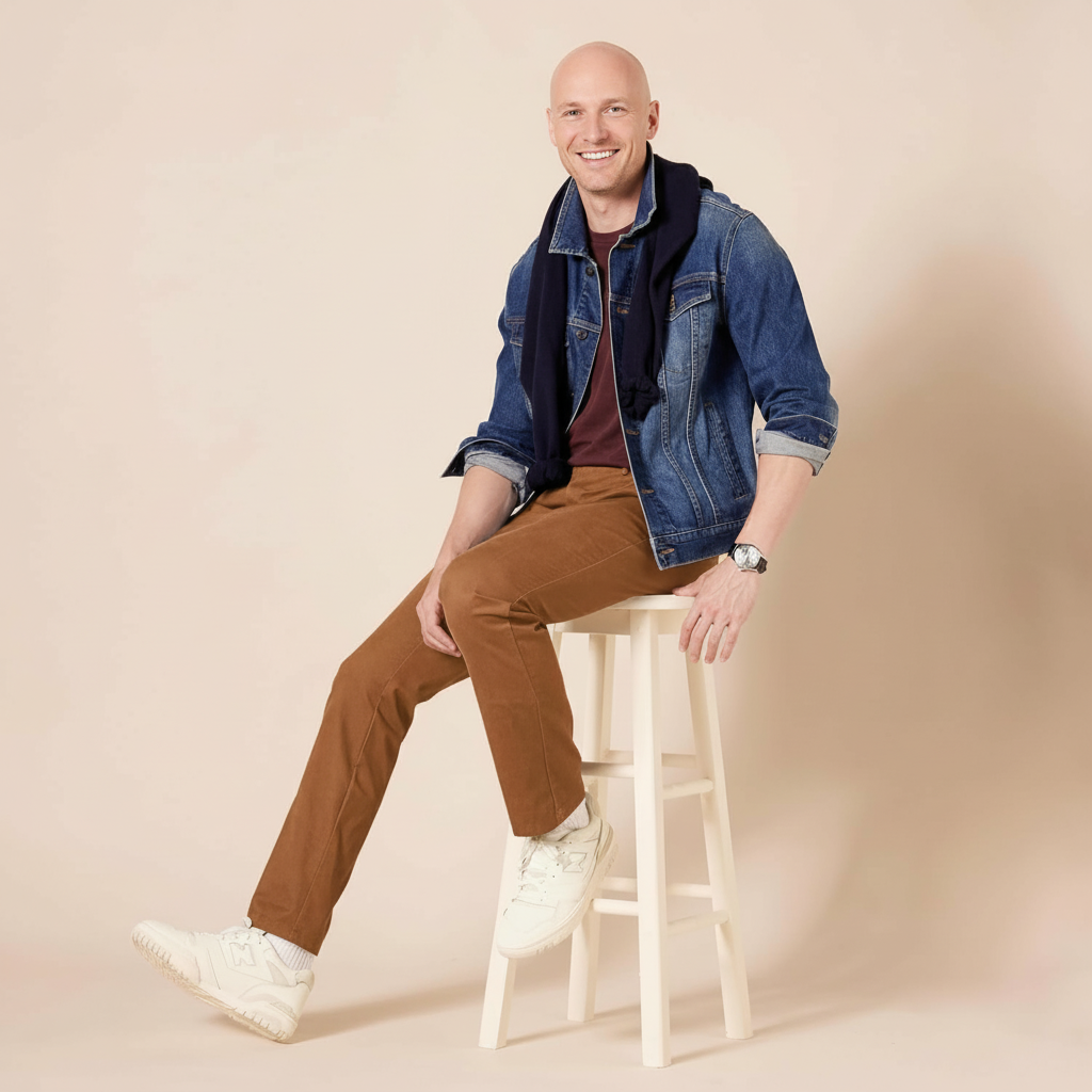 Slim Fit Flat Front Chino Pants