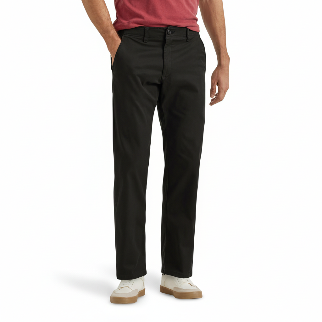 Flat Front Regular Straight Pants