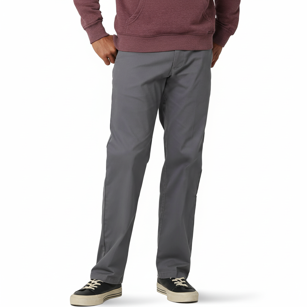 Flat Front Regular Straight Pants
