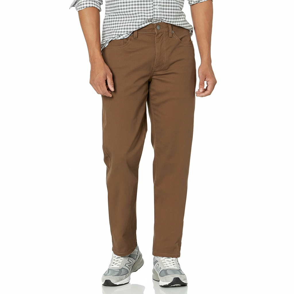Straight Fit 5 Pocket Stretch Twill Pants