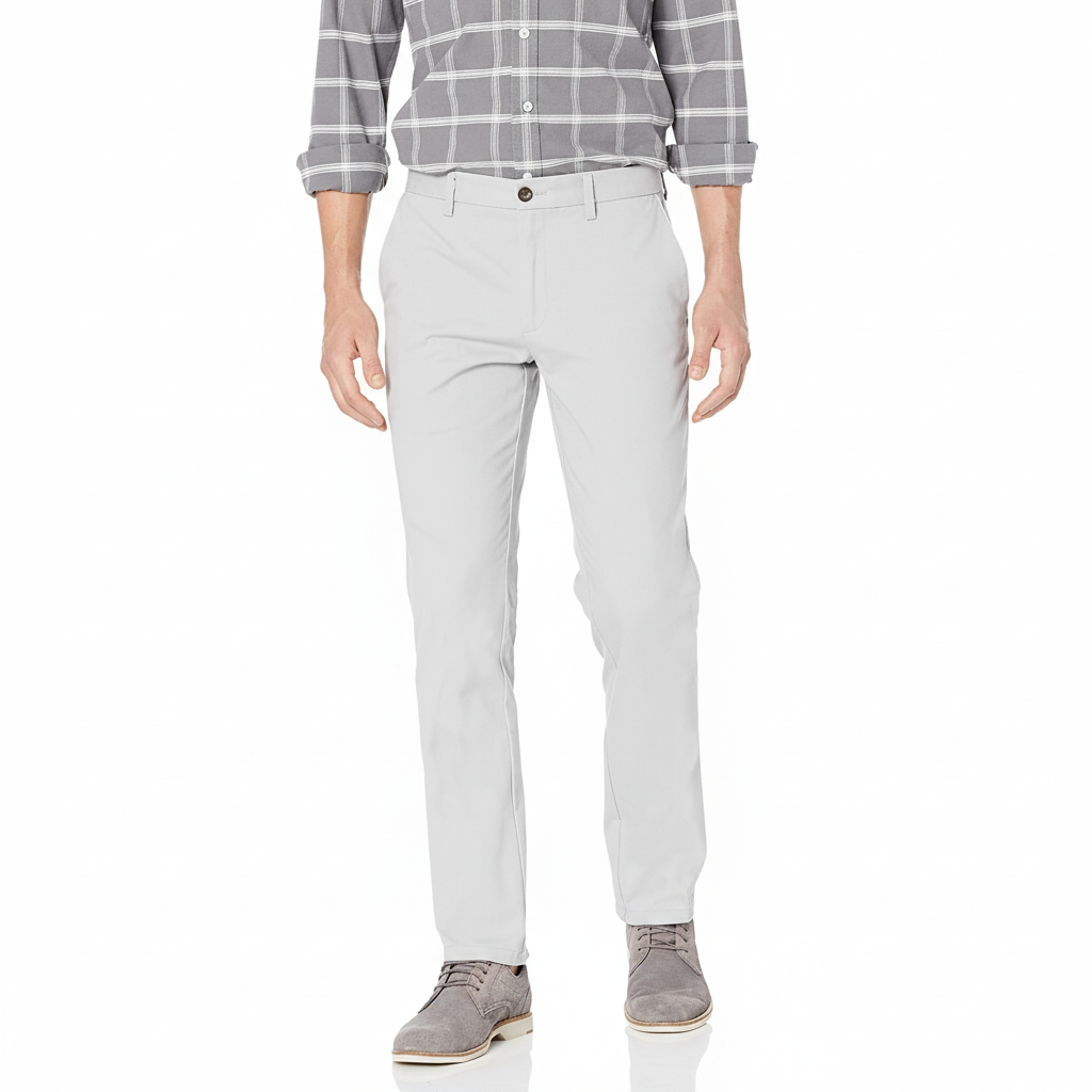 Slim Fit Flat Front Chino Pants