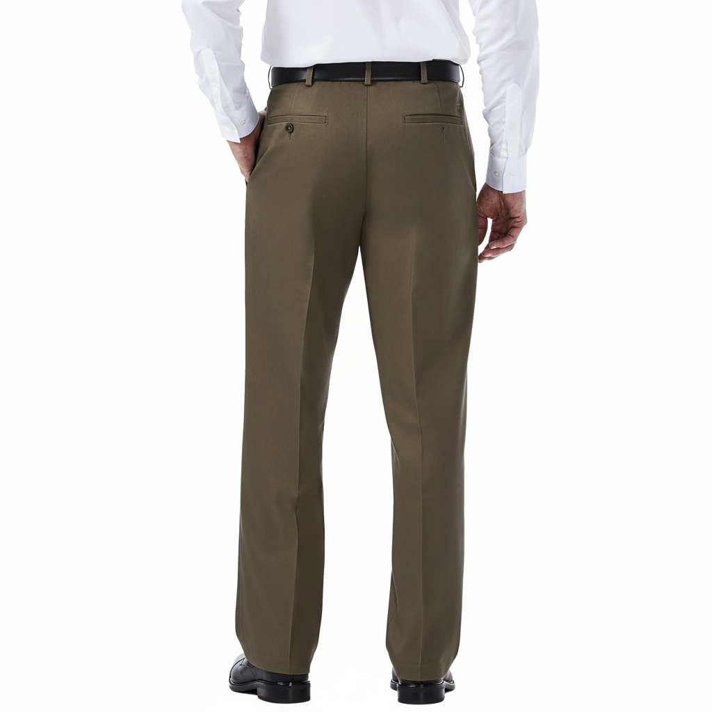 No Iron Flat Front Casual Pants
