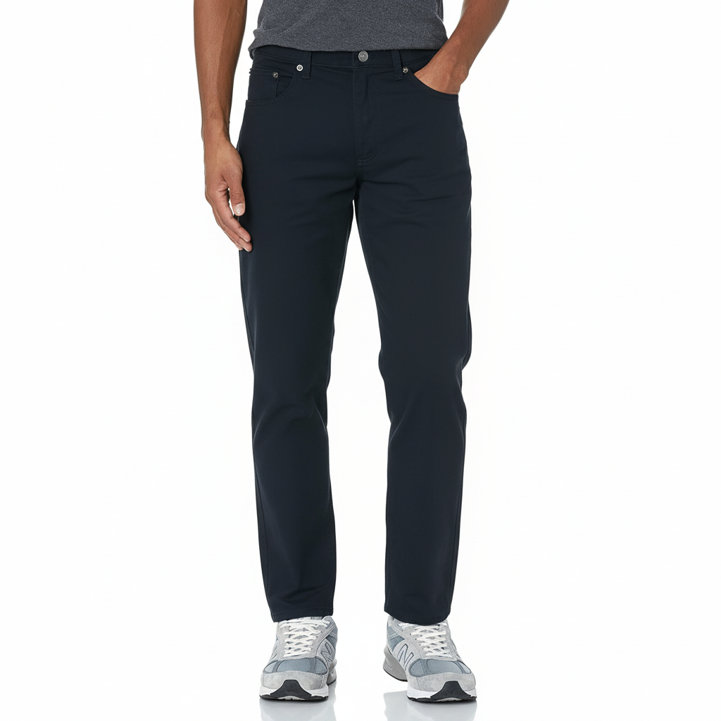 Straight Fit 5 Pocket Stretch Twill Pants