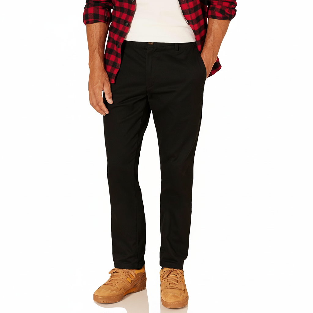 Slim Fit Flat Front Chino Pants