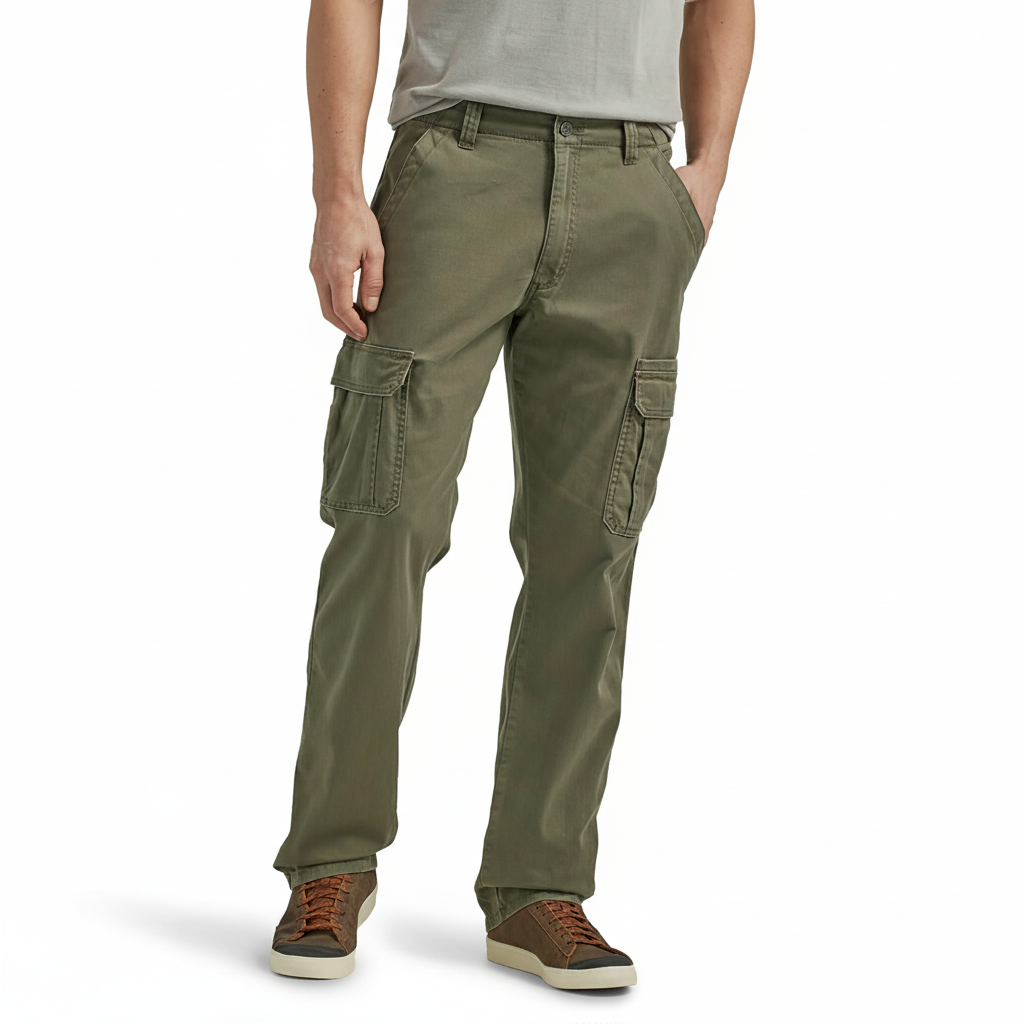Mens Relaxed Fit Stretch Cargo Pant