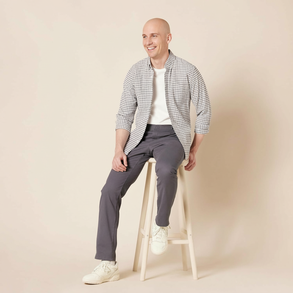 Slim Fit Flat Front Chino Pants