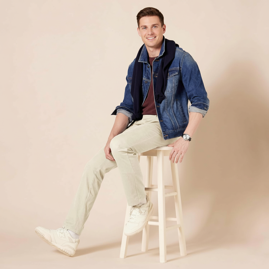 Slim Fit Flat Front Chino Pants