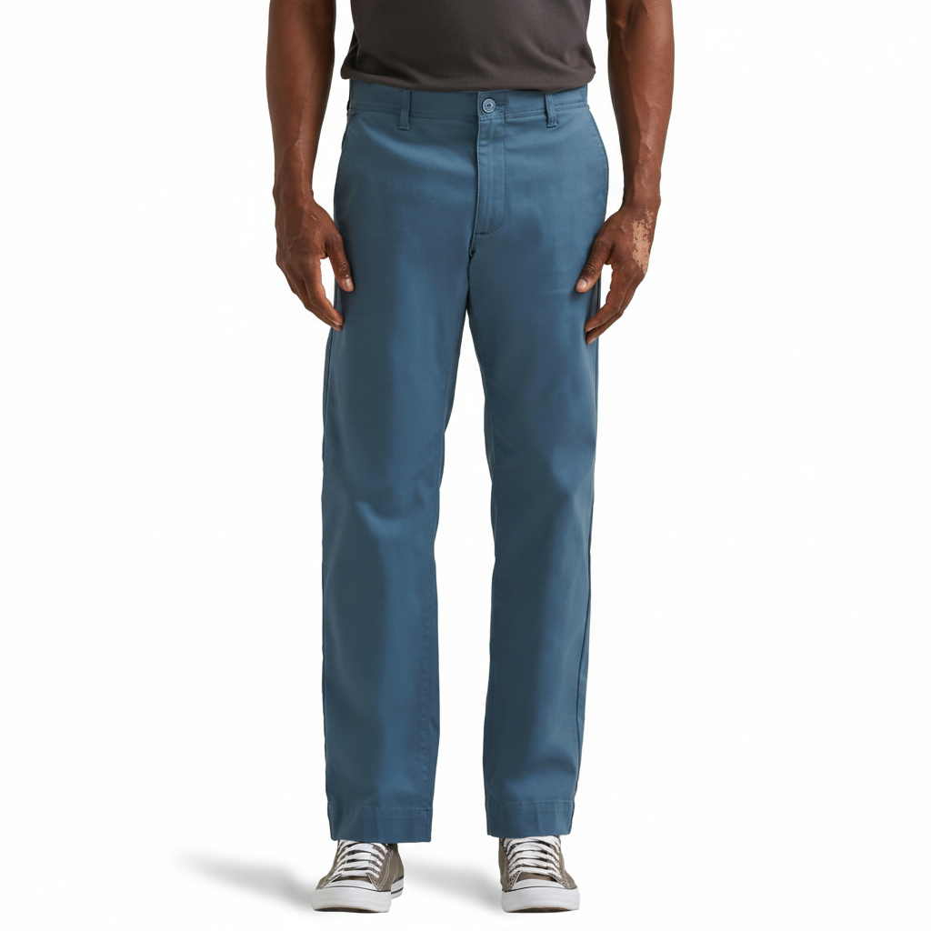 Flat Front Regular Straight Pants