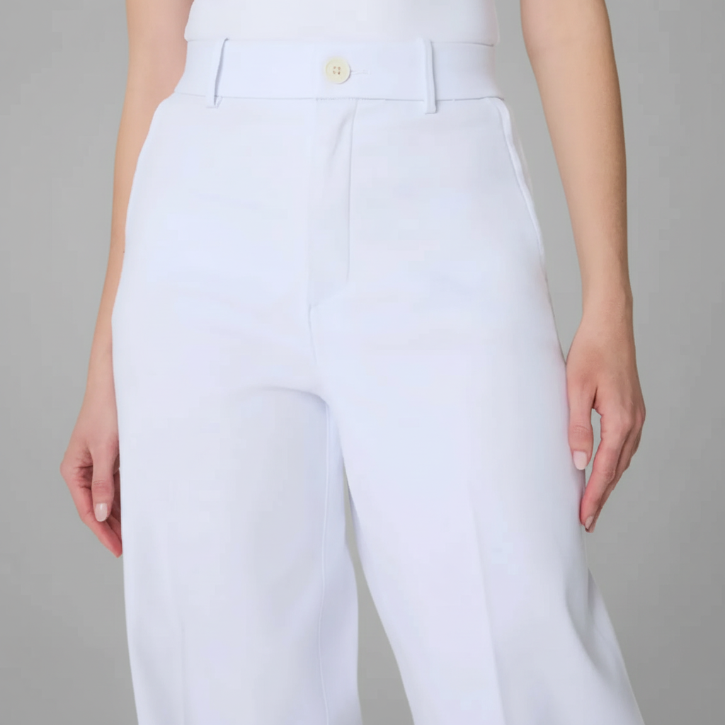 High Rise Stretch Wide Pant With Smoothing Panel