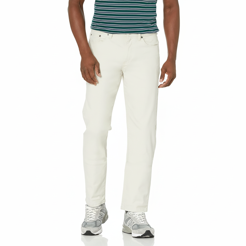 Straight Fit 5 Pocket Stretch Twill Pants