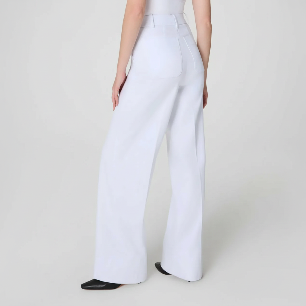 High Rise Stretch Wide Pant With Smoothing Panel