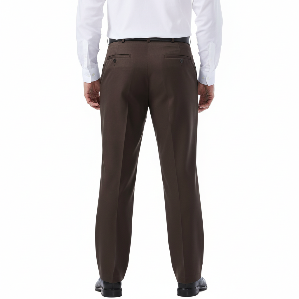 No Iron Flat Front Casual Pants