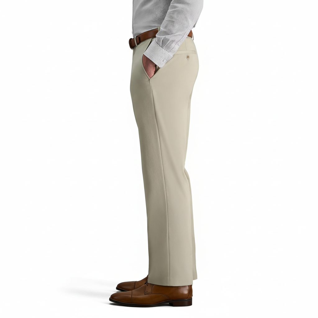 No Iron Flat Front Casual Pants