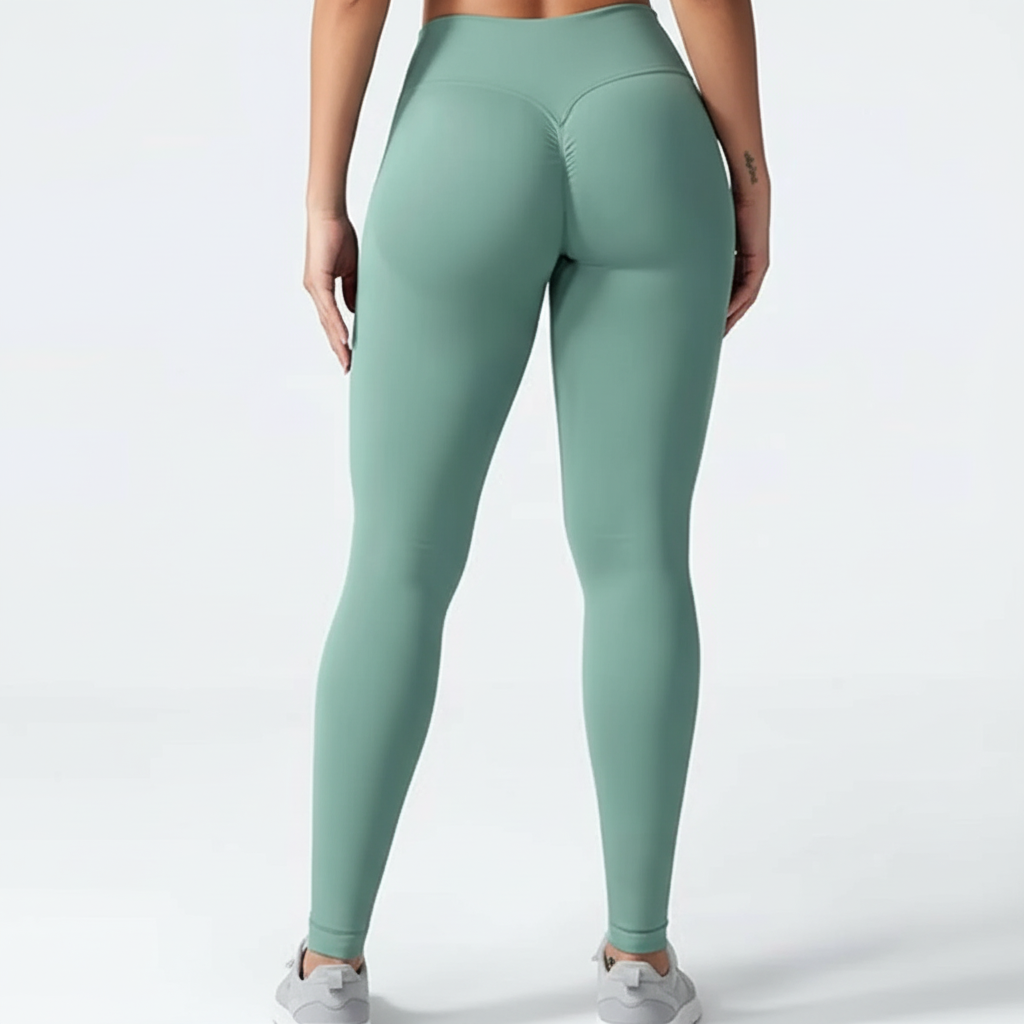 Seamless High Stretch Ruched Sports Shaping Leggings