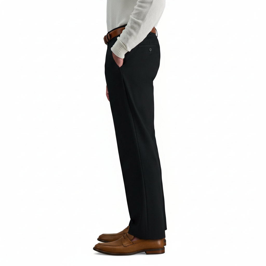 No Iron Flat Front Casual Pants