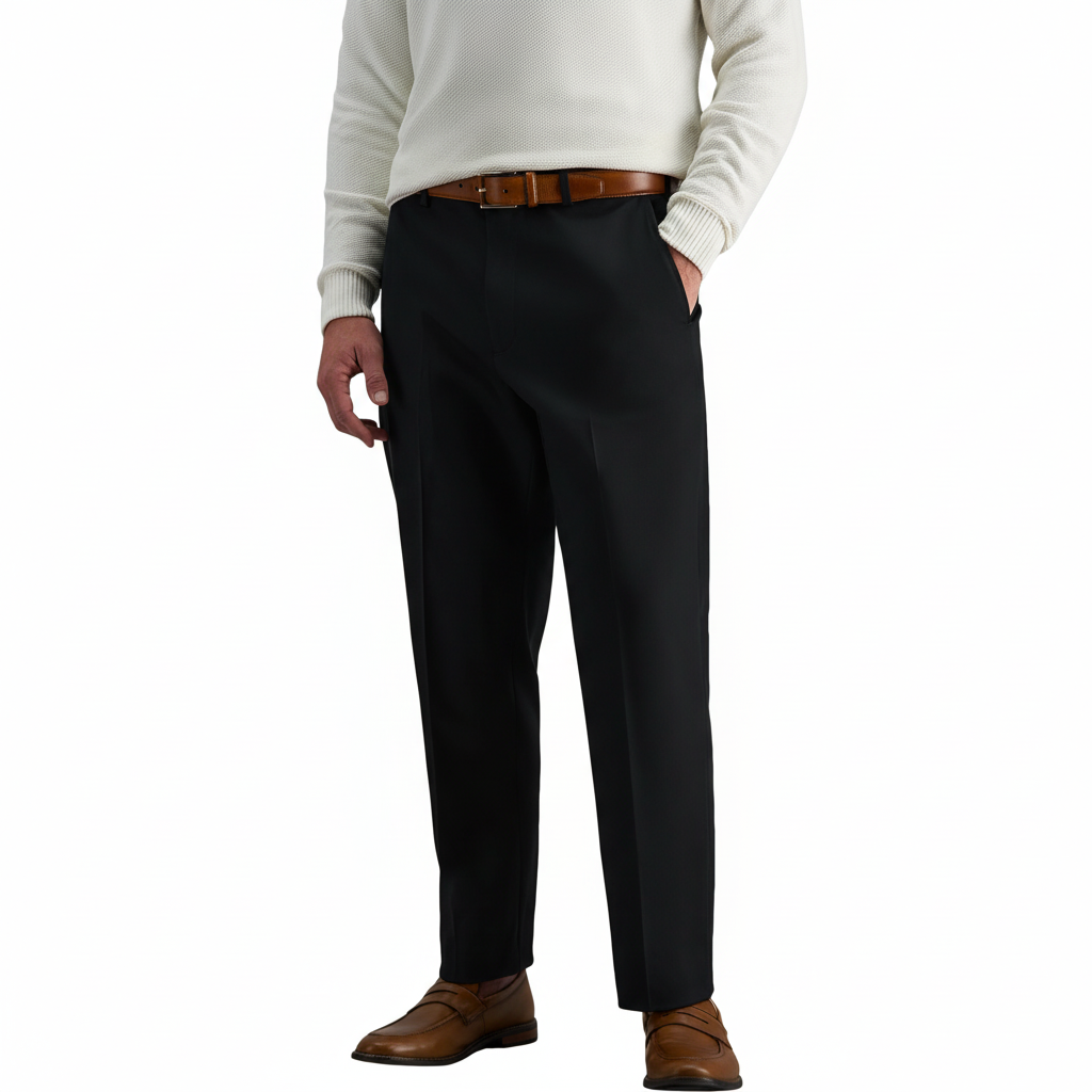 No Iron Flat Front Casual Pants