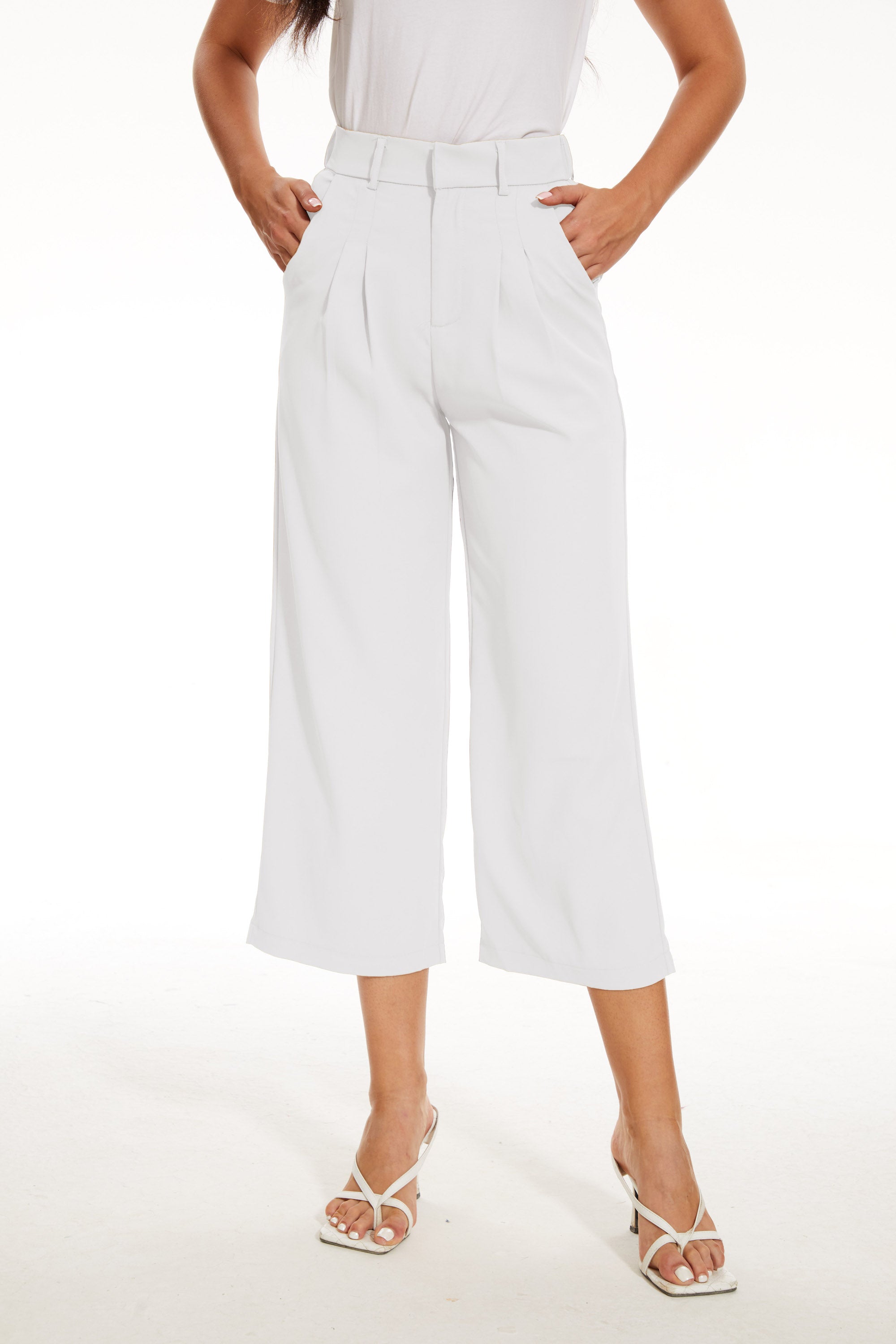 Effortless Tailored Wide Leg Pants-Legletic