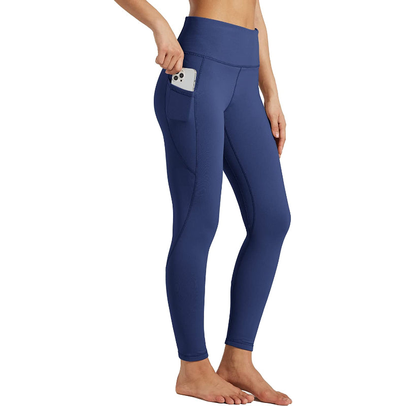 Women's Fleece Lined Leggings Thermal Winter Yoga Pants Warm Running Tights With Pockets-Legletic