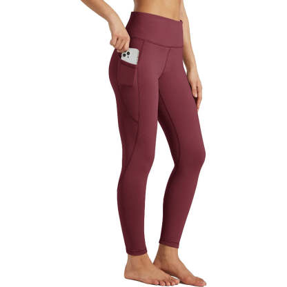 Women's Fleece Lined Leggings Thermal Winter Yoga Pants Warm Running Tights With Pockets-Legletic