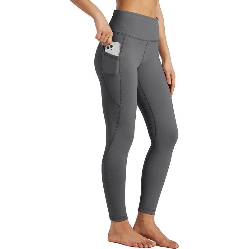 Women's Fleece Lined Leggings Thermal Winter Yoga Pants Warm Running Tights With Pockets-Legletic