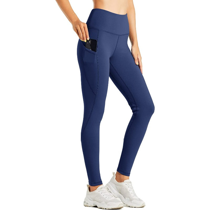 Women's Fleece Lined Leggings Water Resistant Thermal Winter Pants Hiking Yoga Running Tights High Waisted-Legletic