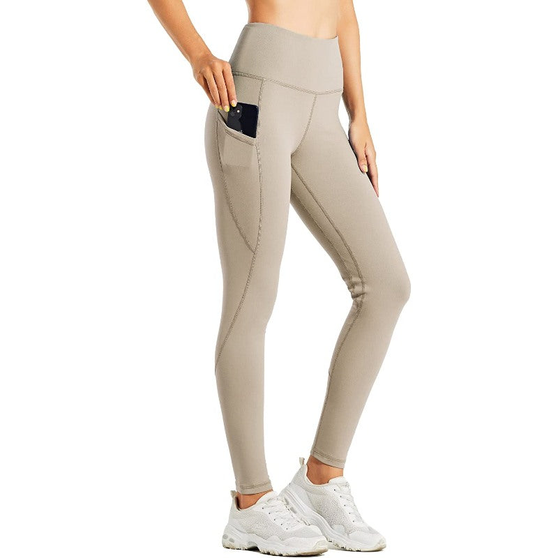 Women's Fleece Lined Leggings Water Resistant Thermal Winter Pants Hiking Yoga Running Tights High Waisted-Legletic