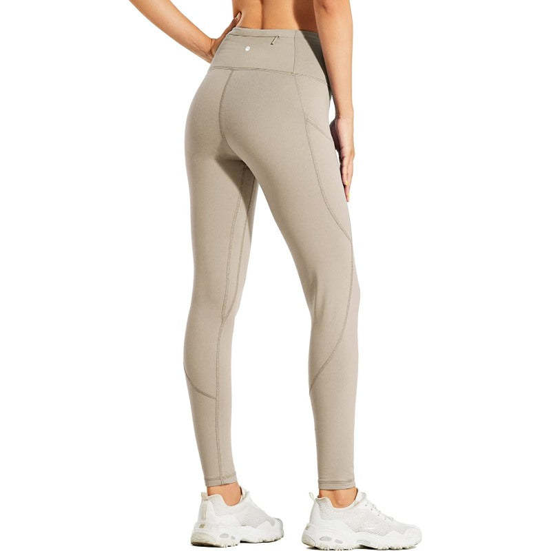 Women's Fleece Lined Leggings Water Resistant Thermal Winter Pants Hiking Yoga Running Tights High Waisted