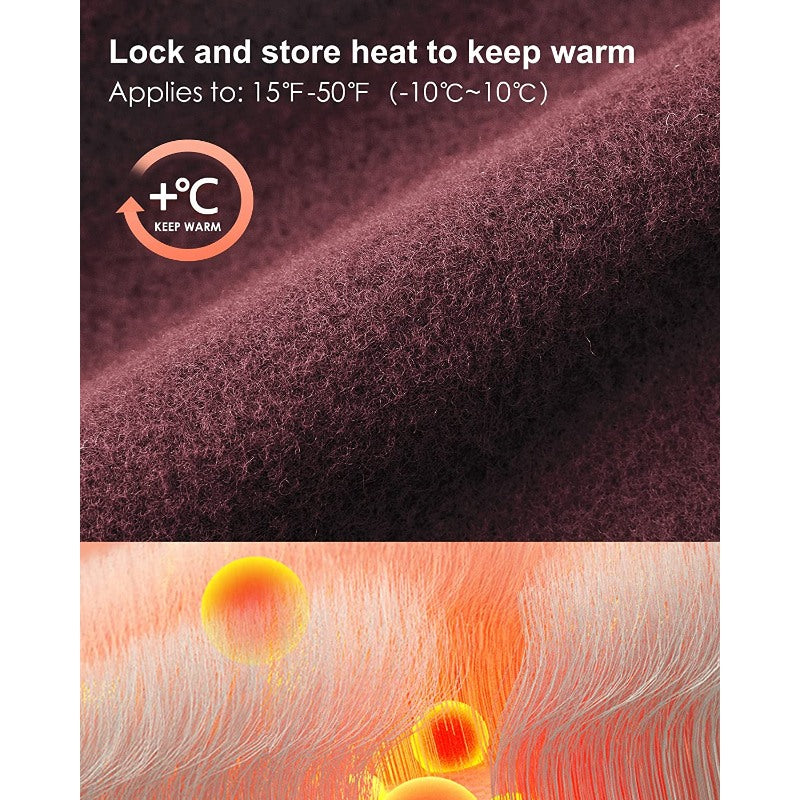 Women's Fleece Lined Leggings Water Resistant Thermal Winter Pants Hiking Yoga Running Tights High Waisted-Legletic