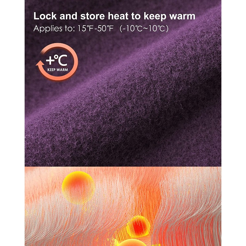 Women's Fleece Lined Leggings Water Resistant Thermal Winter Pants Hiking Yoga Running Tights High Waisted-Legletic