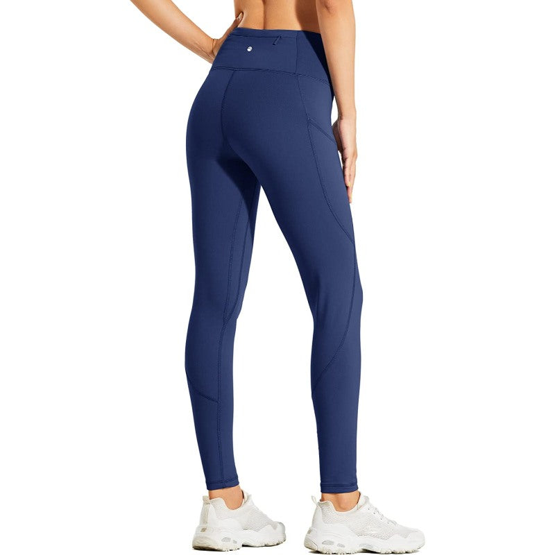 Women's Fleece Lined Leggings Water Resistant Thermal Winter Pants Hiking Yoga Running Tights High Waisted-Legletic